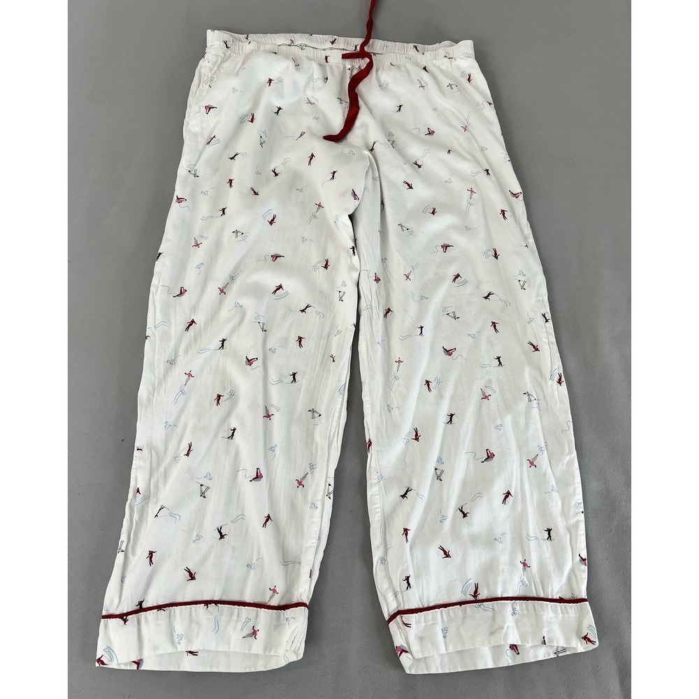Victoria's Secret Pijamas Plants snow skiing Sz XXL White Waistband